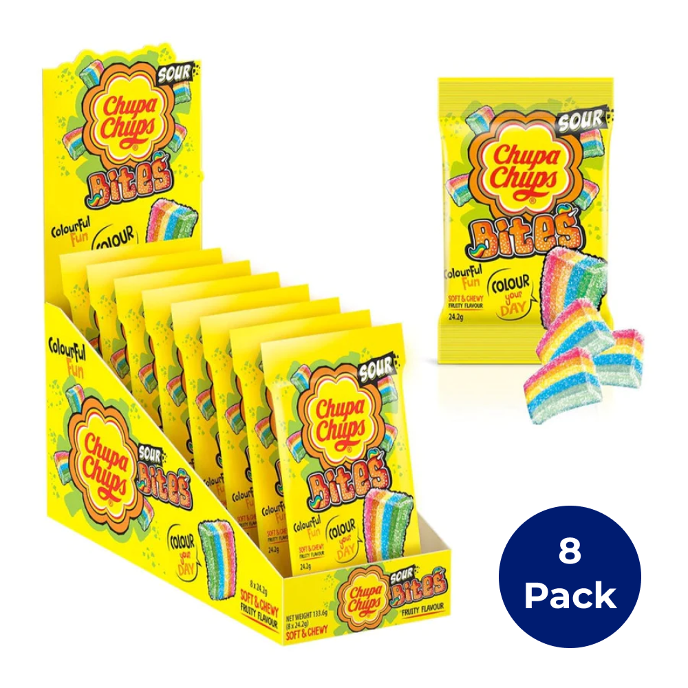 Chupa Chups Sour Bites Candies 24.2g (Box of 8)