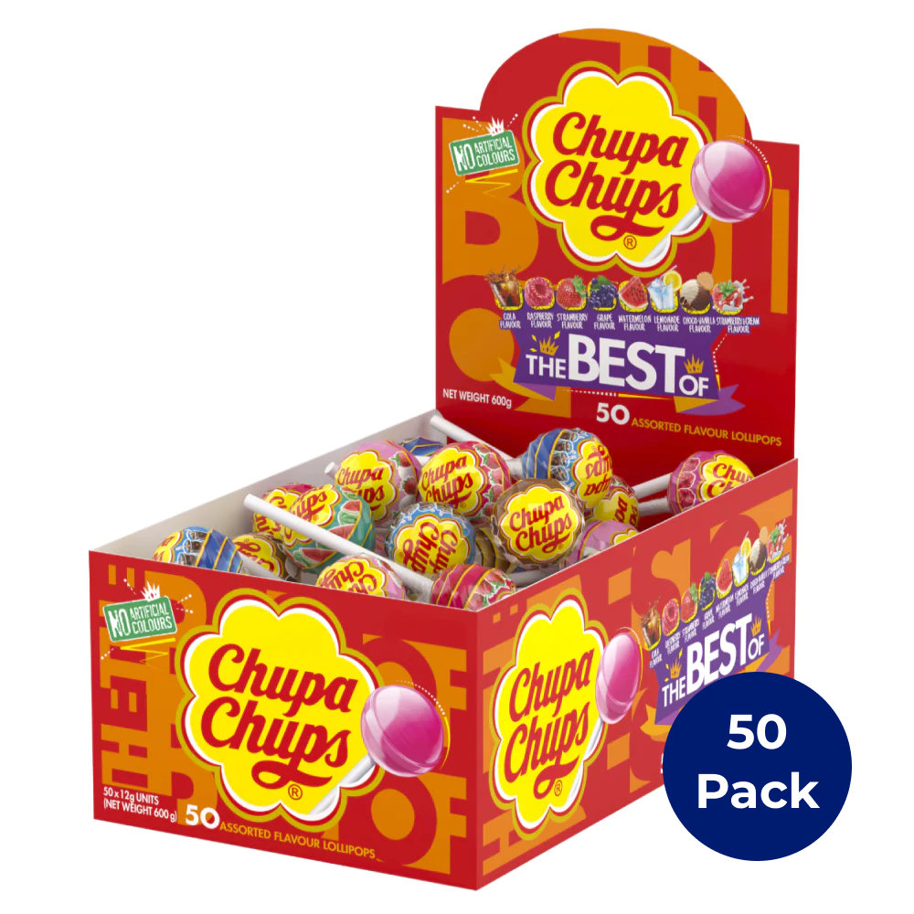Chupa Chups Best of Lollipops, 50 Lollipop Box