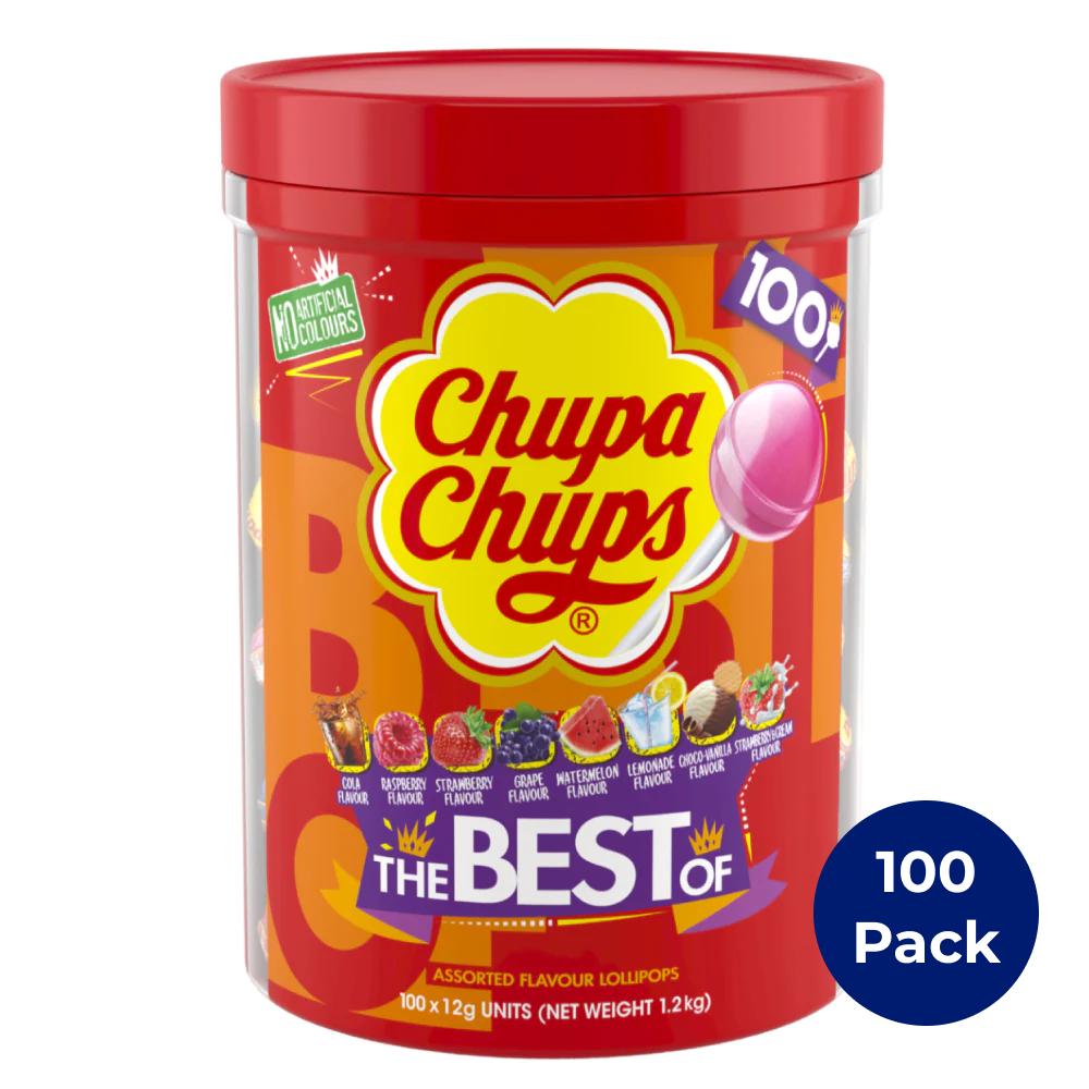 Chupa Chups Best of Lollipops, 100 Lollipop Tube