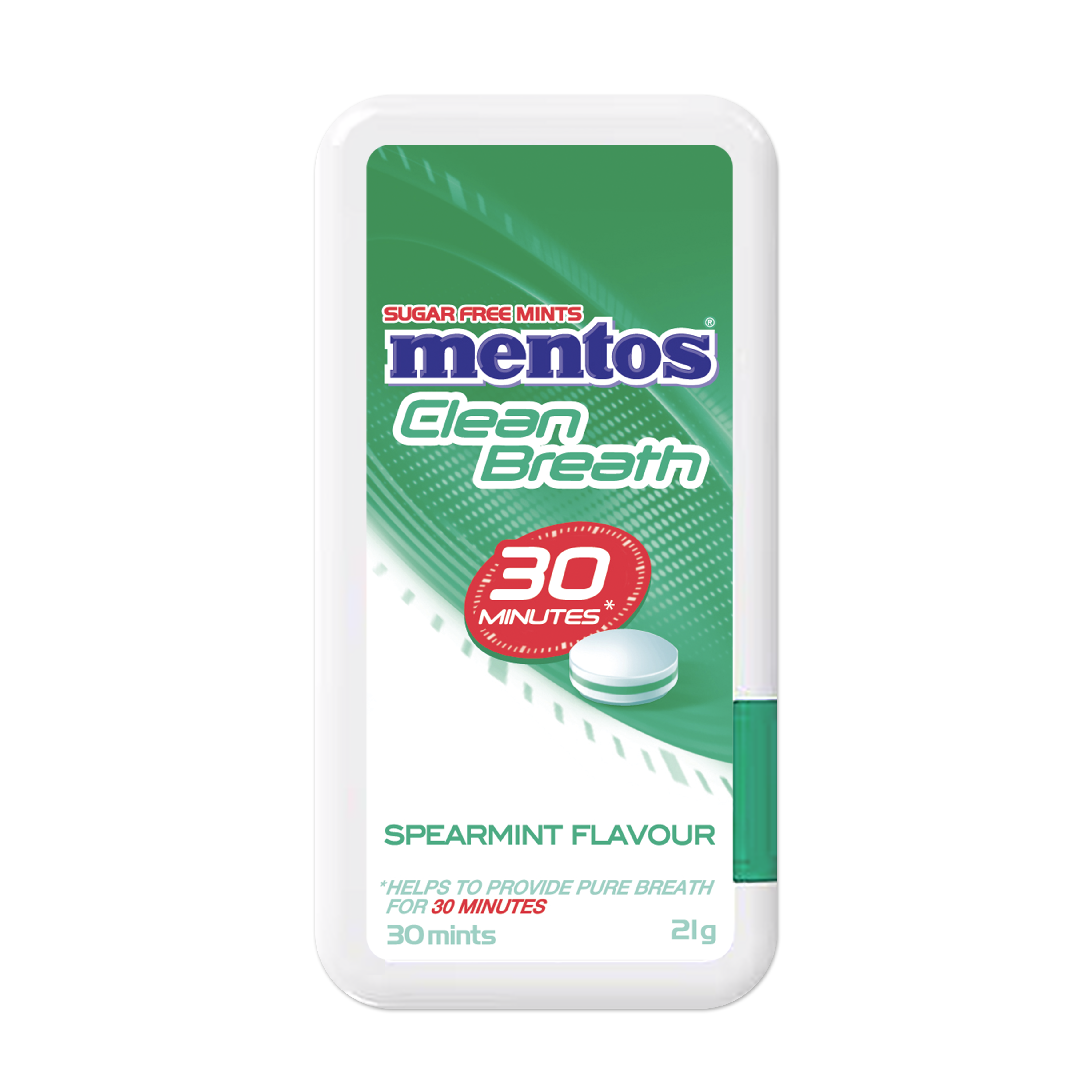 Mentos Clean Breath Spearmint 21g (Box of 12)