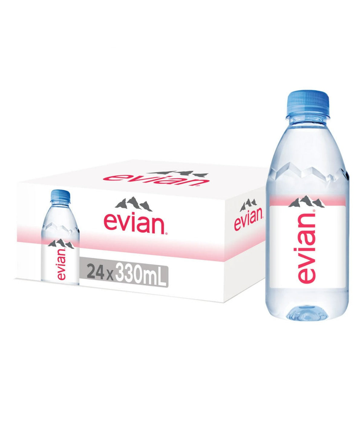 Evian Natural Mineral Water 330ml Bottles (Box of 24)
