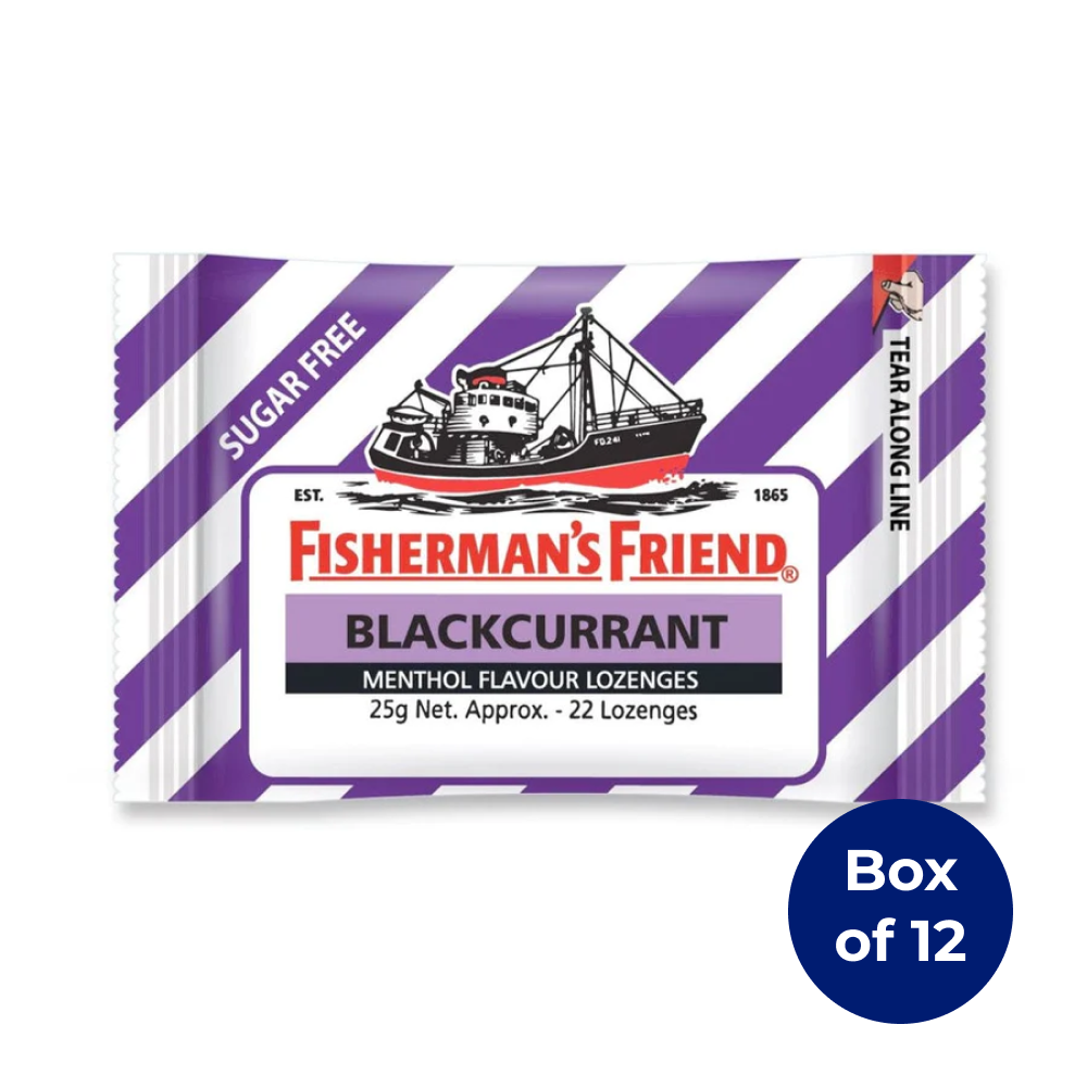 Fisherman's Friend Blackcurrant Sugar Free Lozenge 25g (Box of 12)