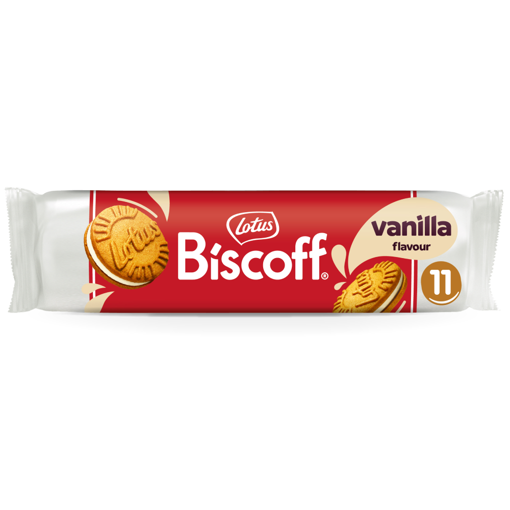 Lotus Biscoff Sandwich Biscuits Vanilla 110g (Box of 12)