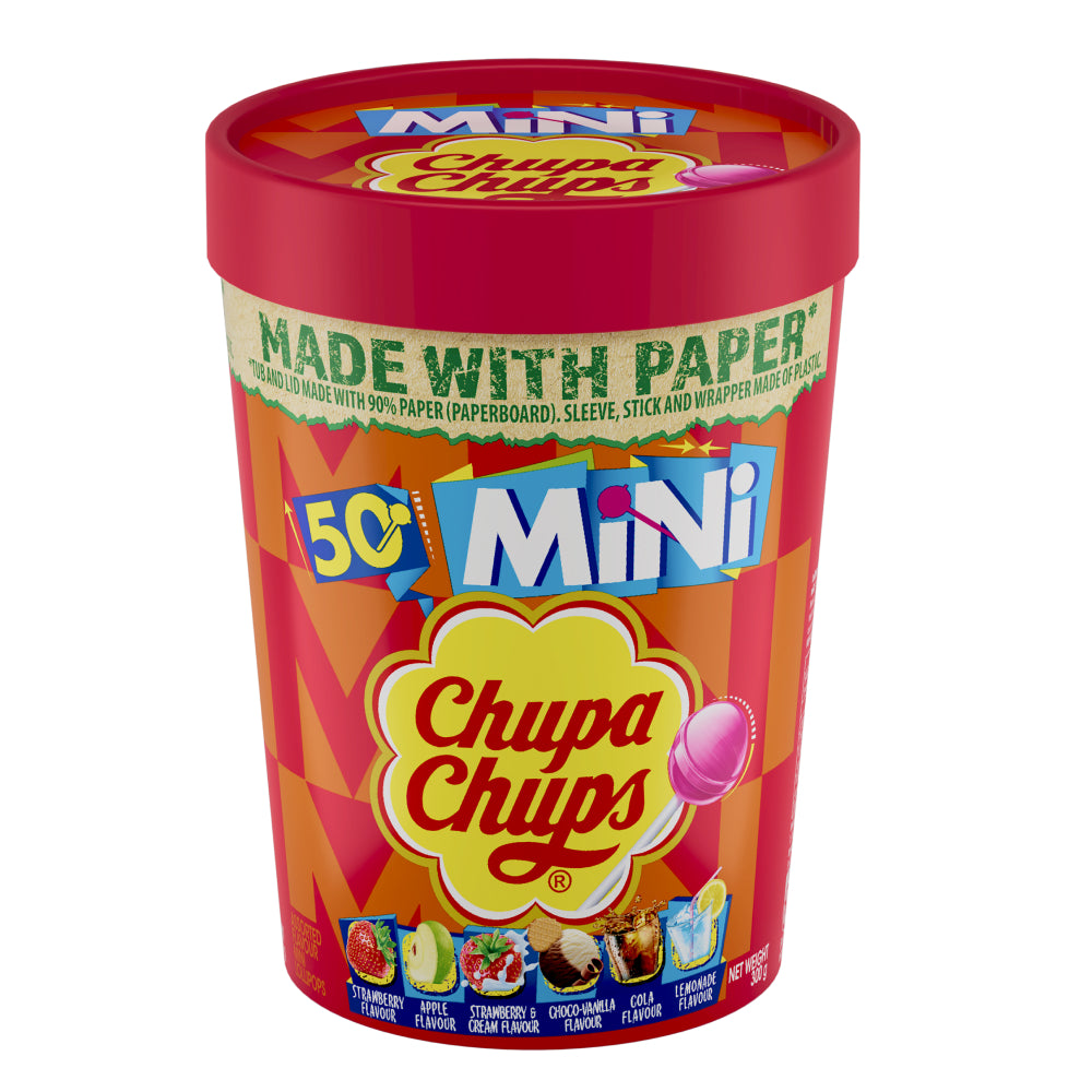 Chupa Chups Best Of Mini Paper Tube 50 Lollipops (Box of 6)
