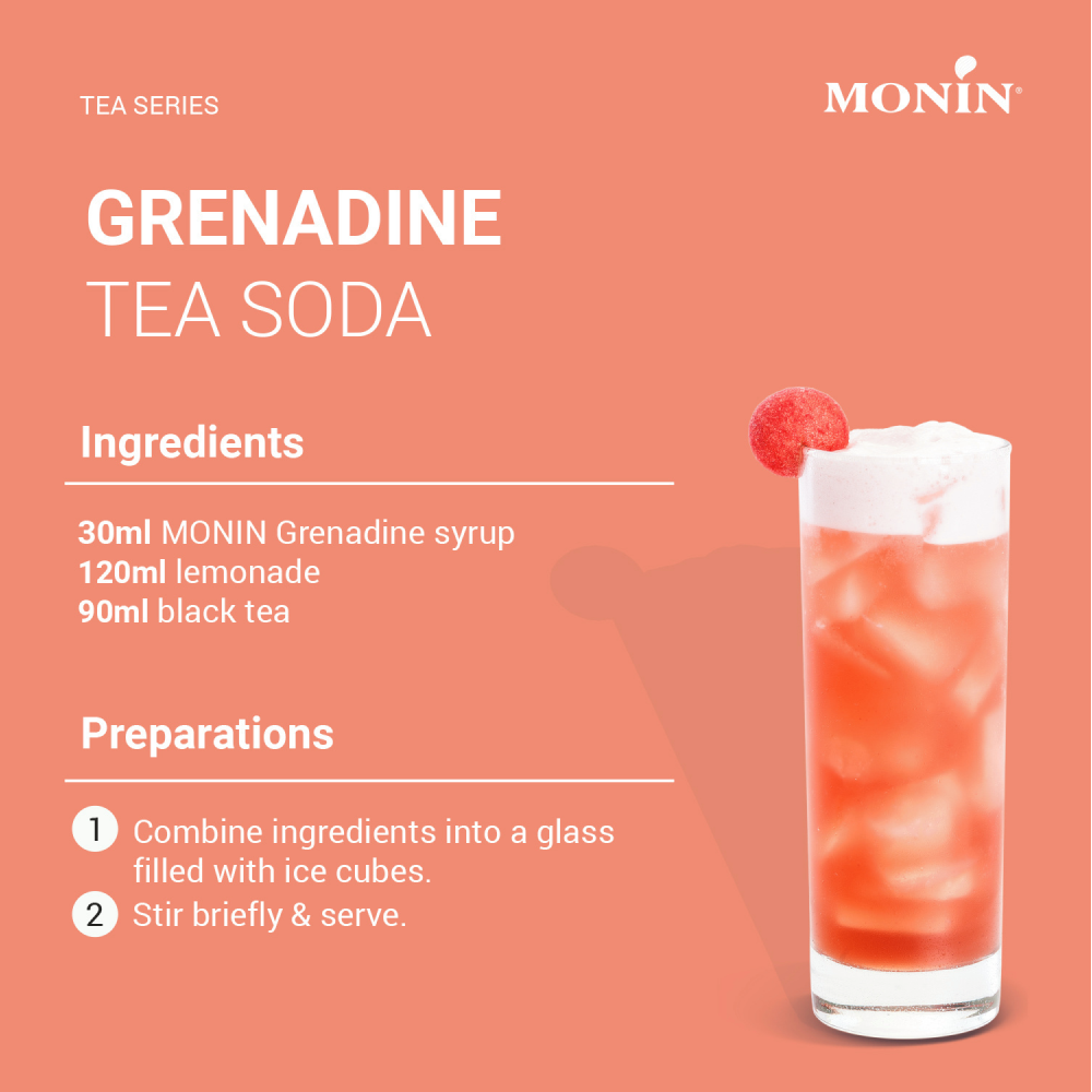 Monin Grenadine Syrup 700ml (Box of 6)
