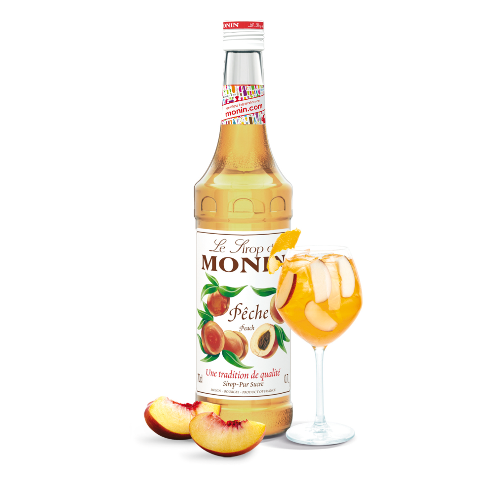 Monin Peach Syrup 700ml (Box of 6)