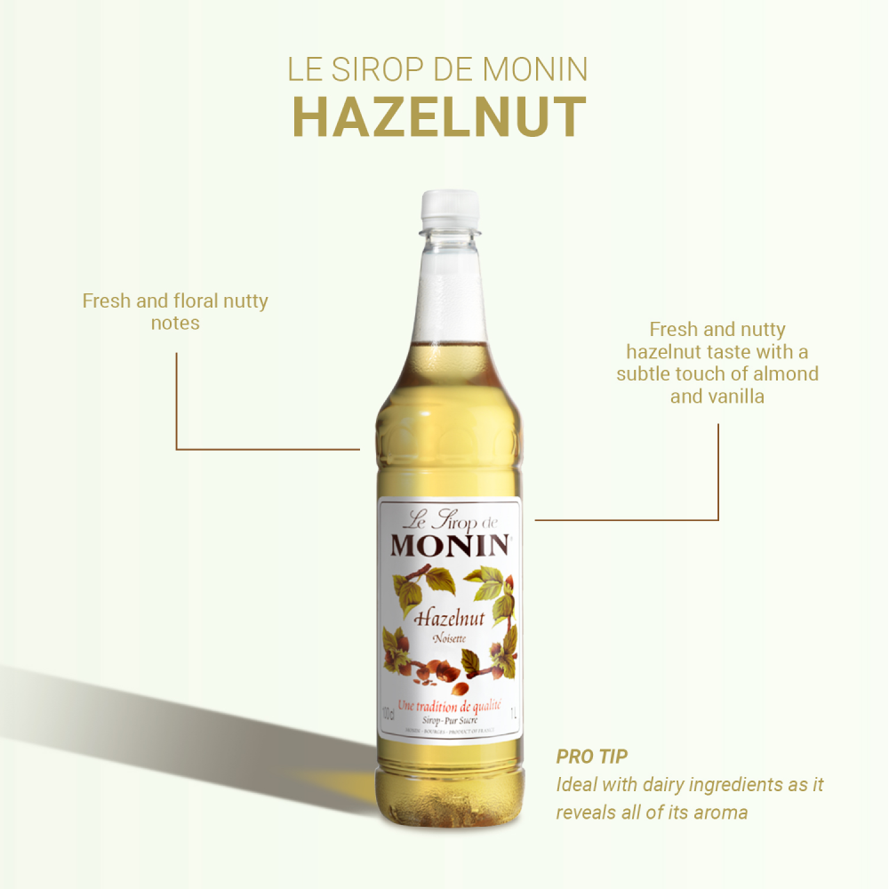 Monin Hazelnut Syrup 1L (Box of 4)