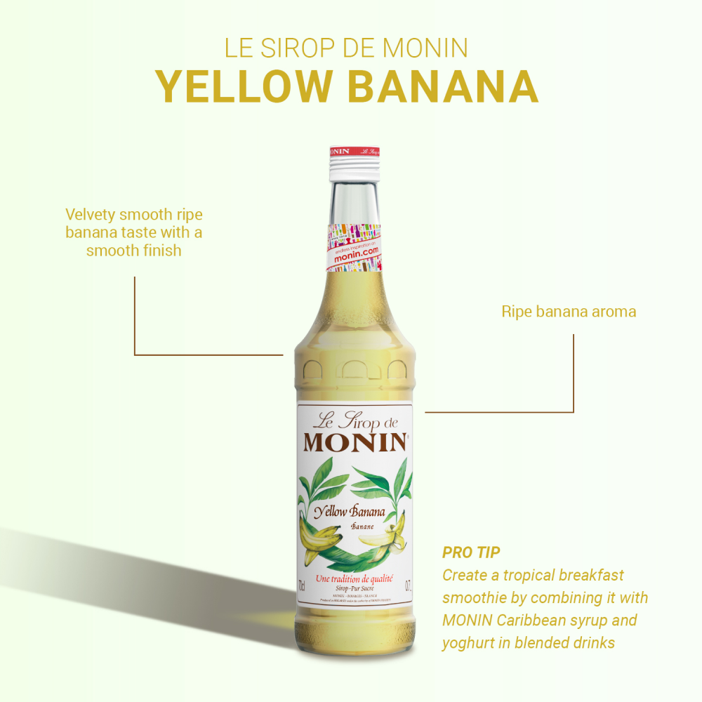 Monin Banana Syrup 700ml (Box of 6)