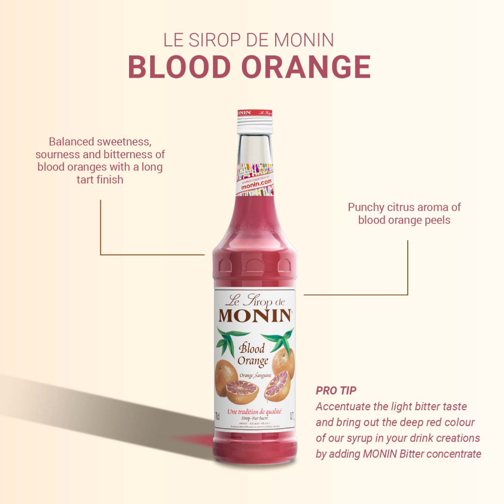 Monin Blood Orange Syrup 700ml (Box of 6)