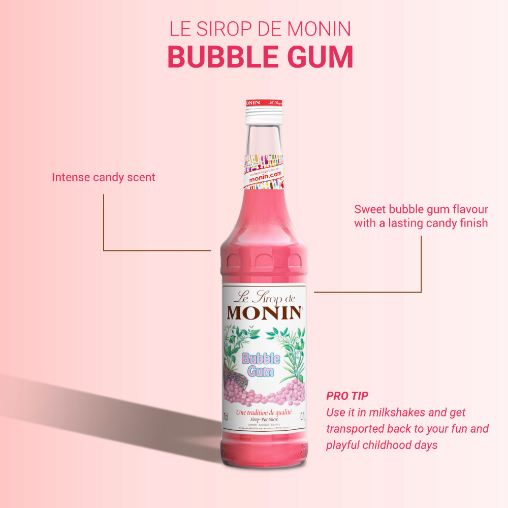 Monin Bubblegum Syrup 700ml (Box of 6)