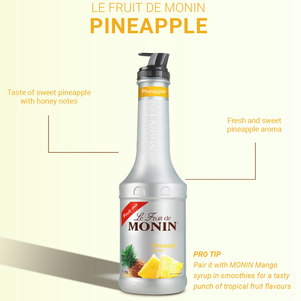 Monin Pineapple Puree 1L (Box of 4)