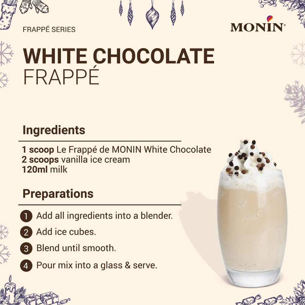 Monin White Chocolate Syrup 1L (Box of 4)
