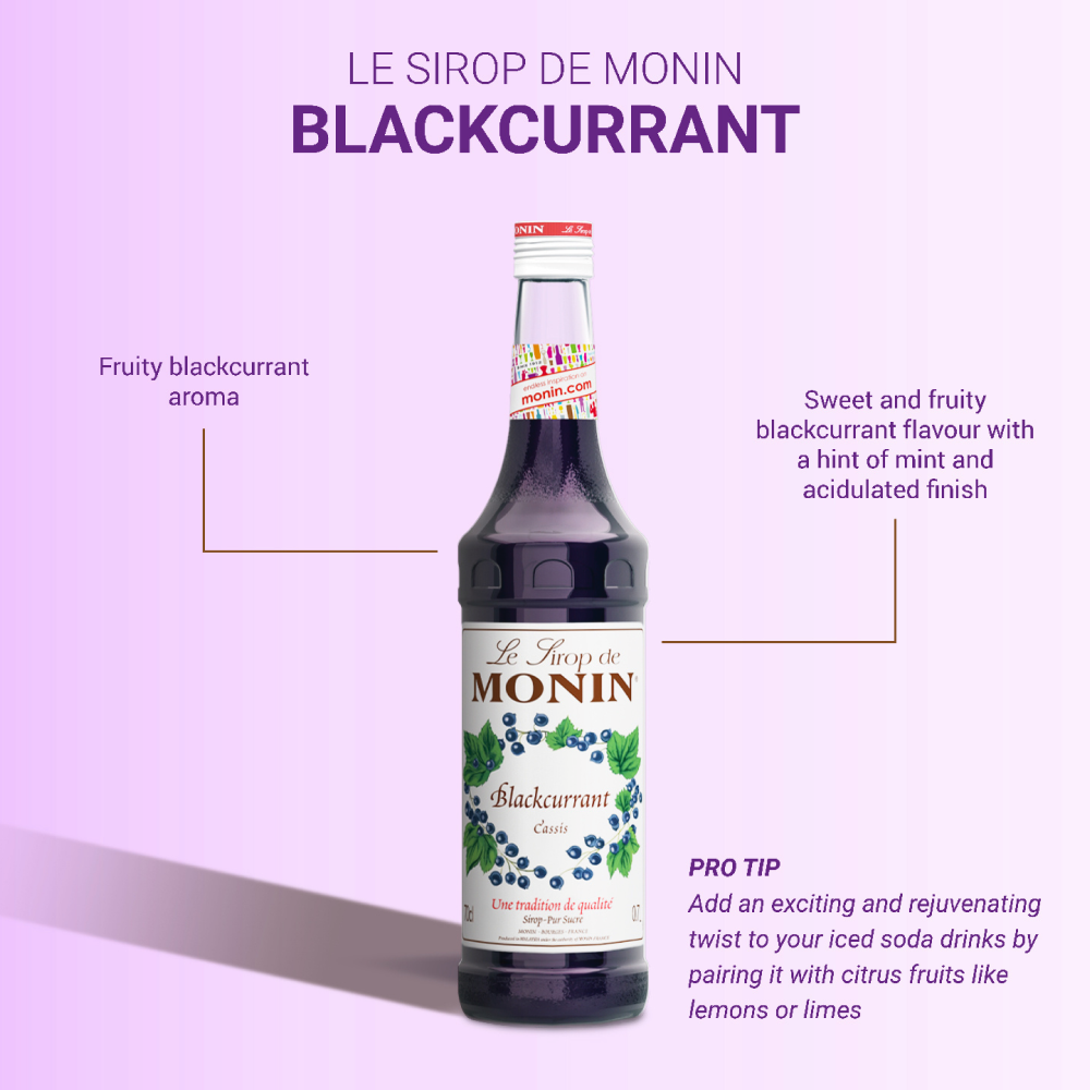Monin Blackcurrant Syrup 700ml (Box of 6)