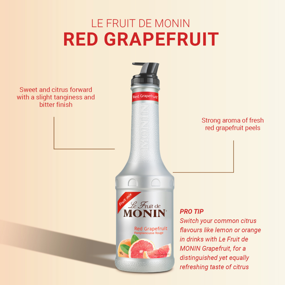 Monin Grapefruit Puree 1L (Box of 4)