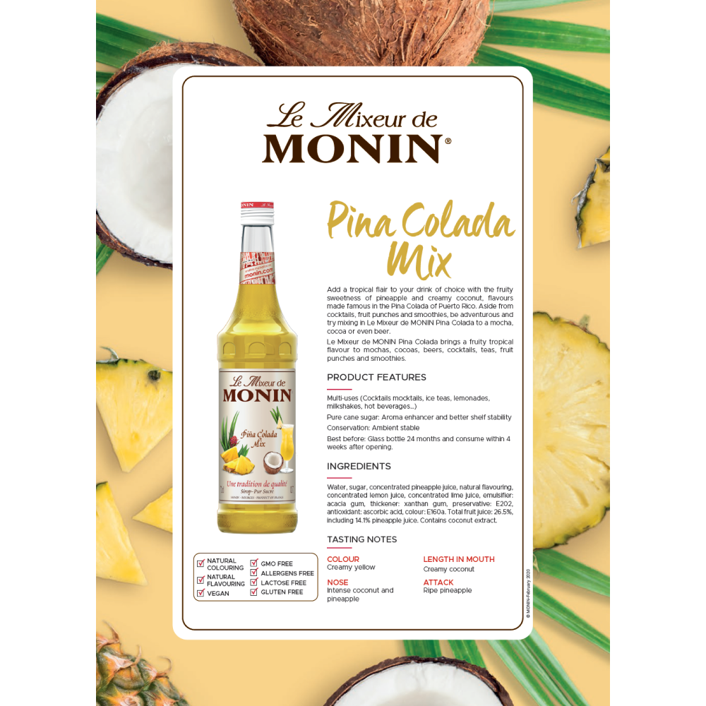 Monin Pina Colada Cocktail Mix