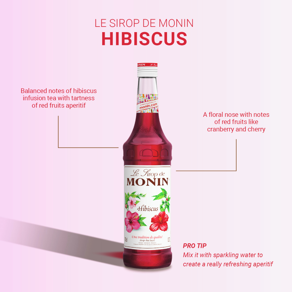 Monin Hibiscus Syrup 700ml (Box of 6)