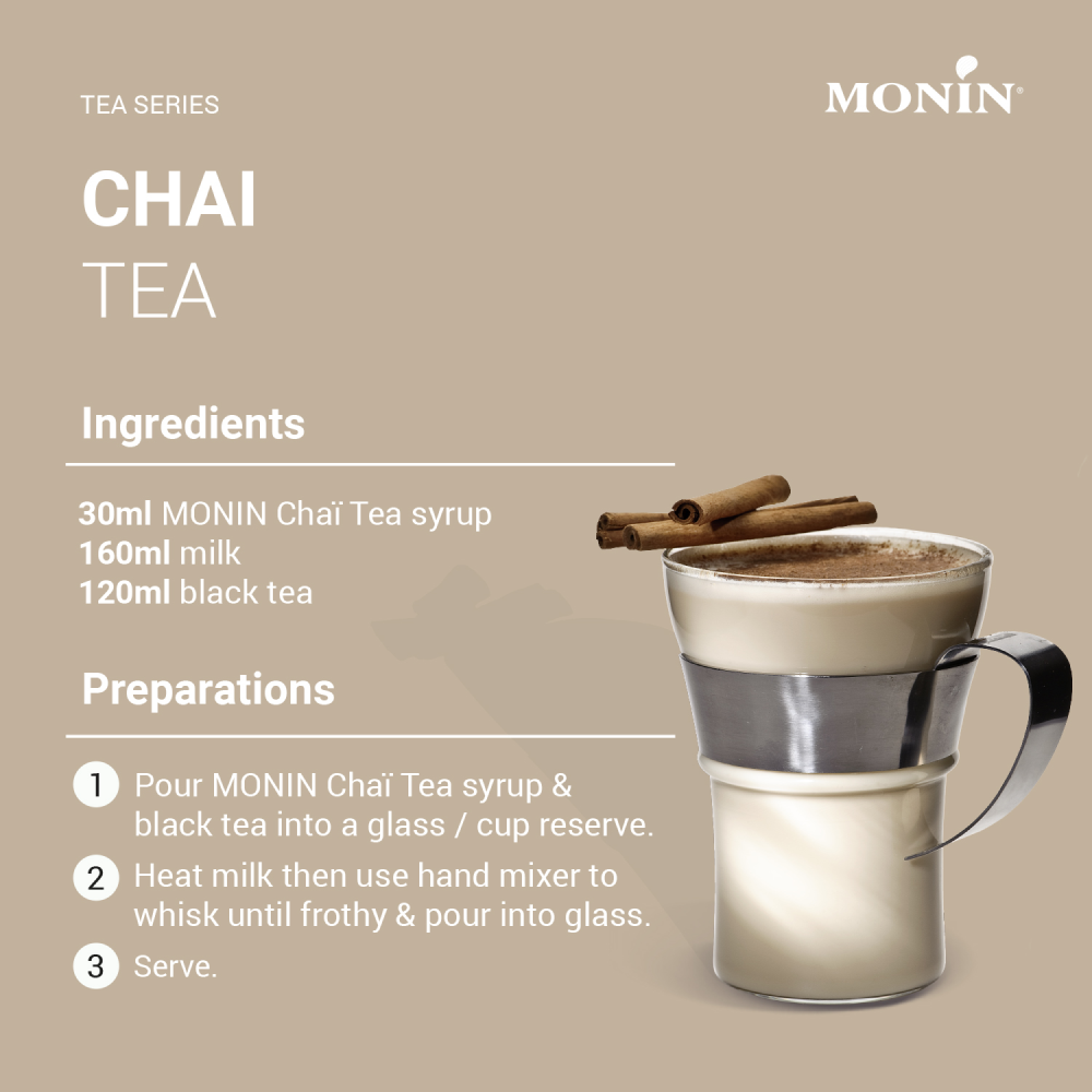 Monin Chai Tea Syrup 1L (Box of 4)