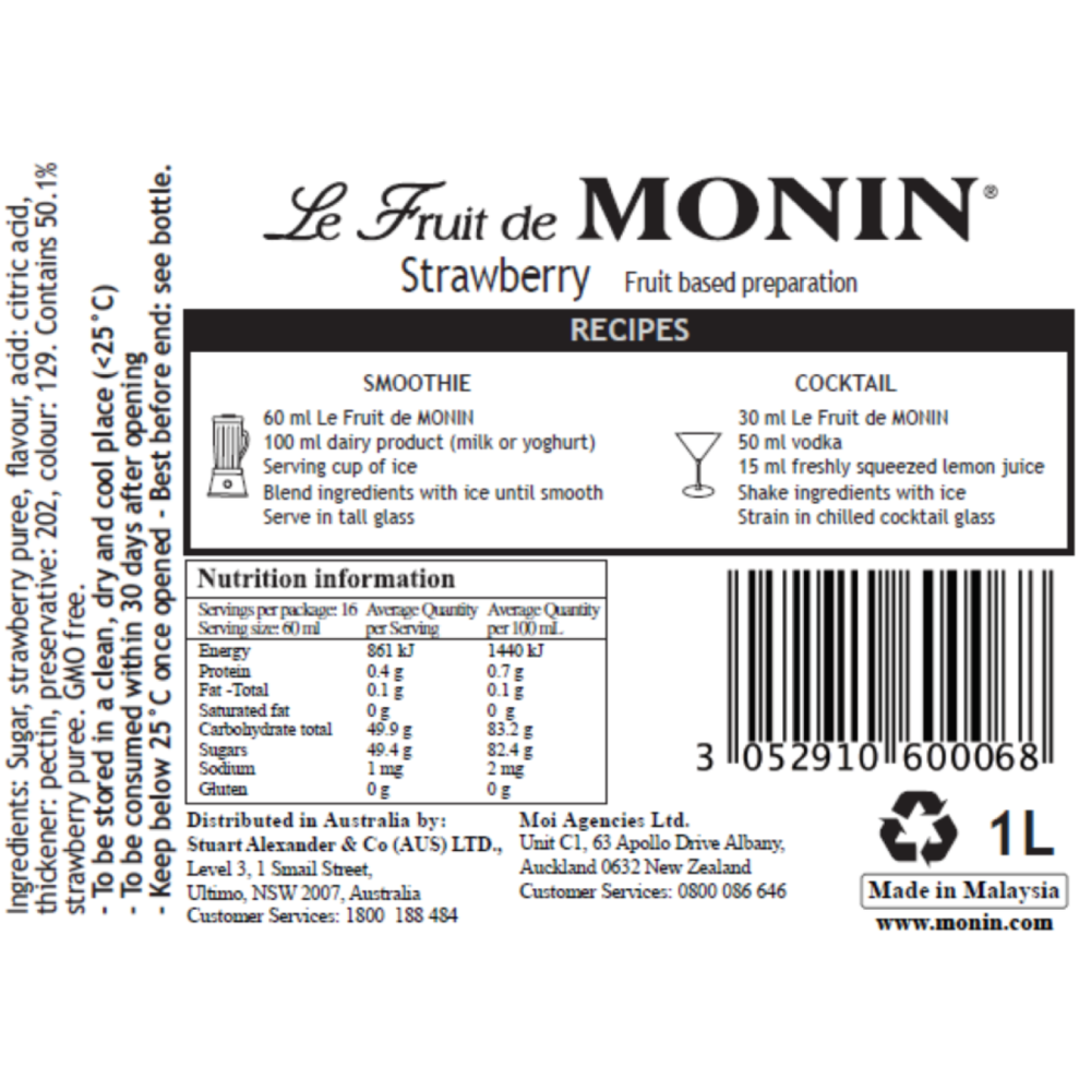 Monin Strawberry Puree