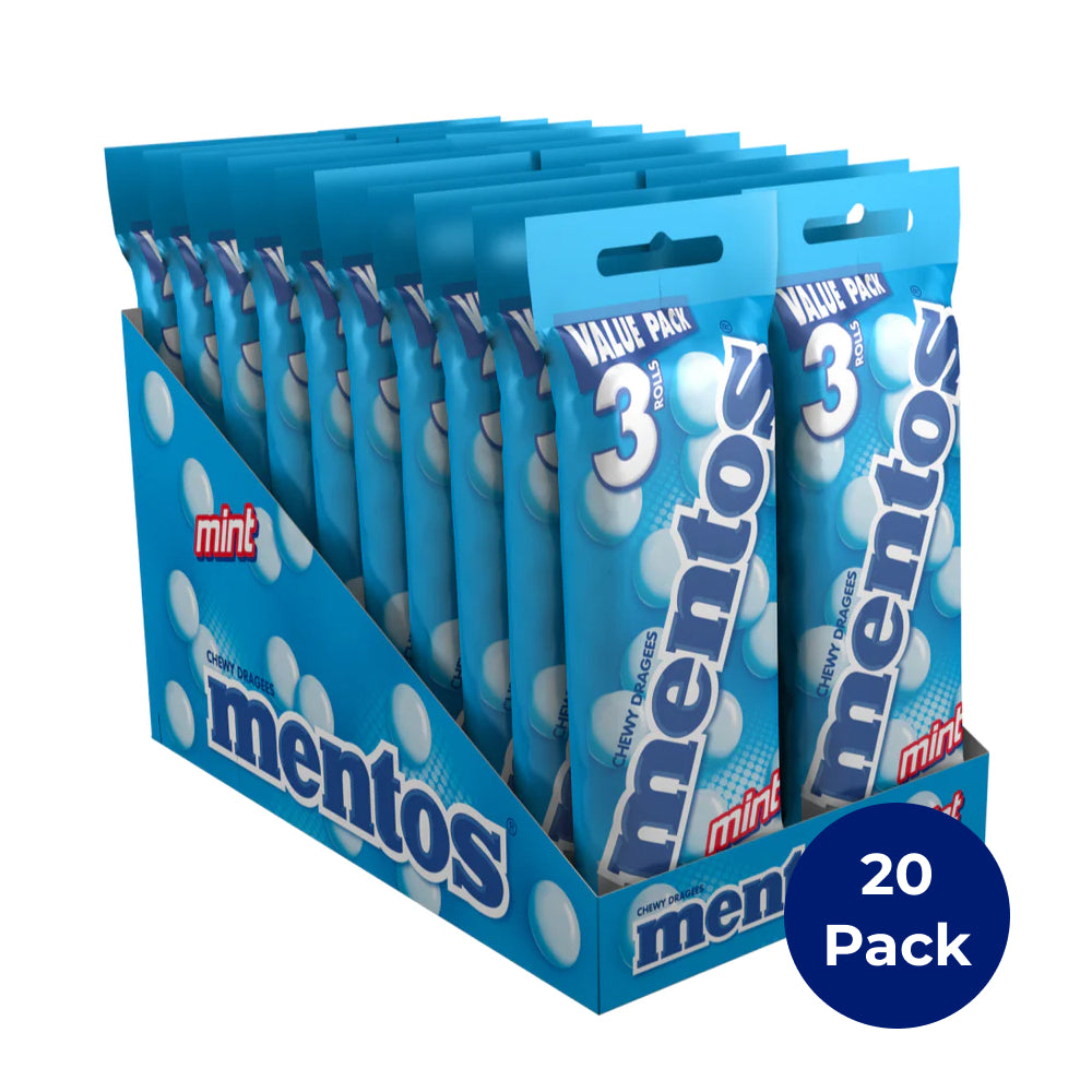 Mentos Mint Candy Roll 3 Pack (Box of 20)