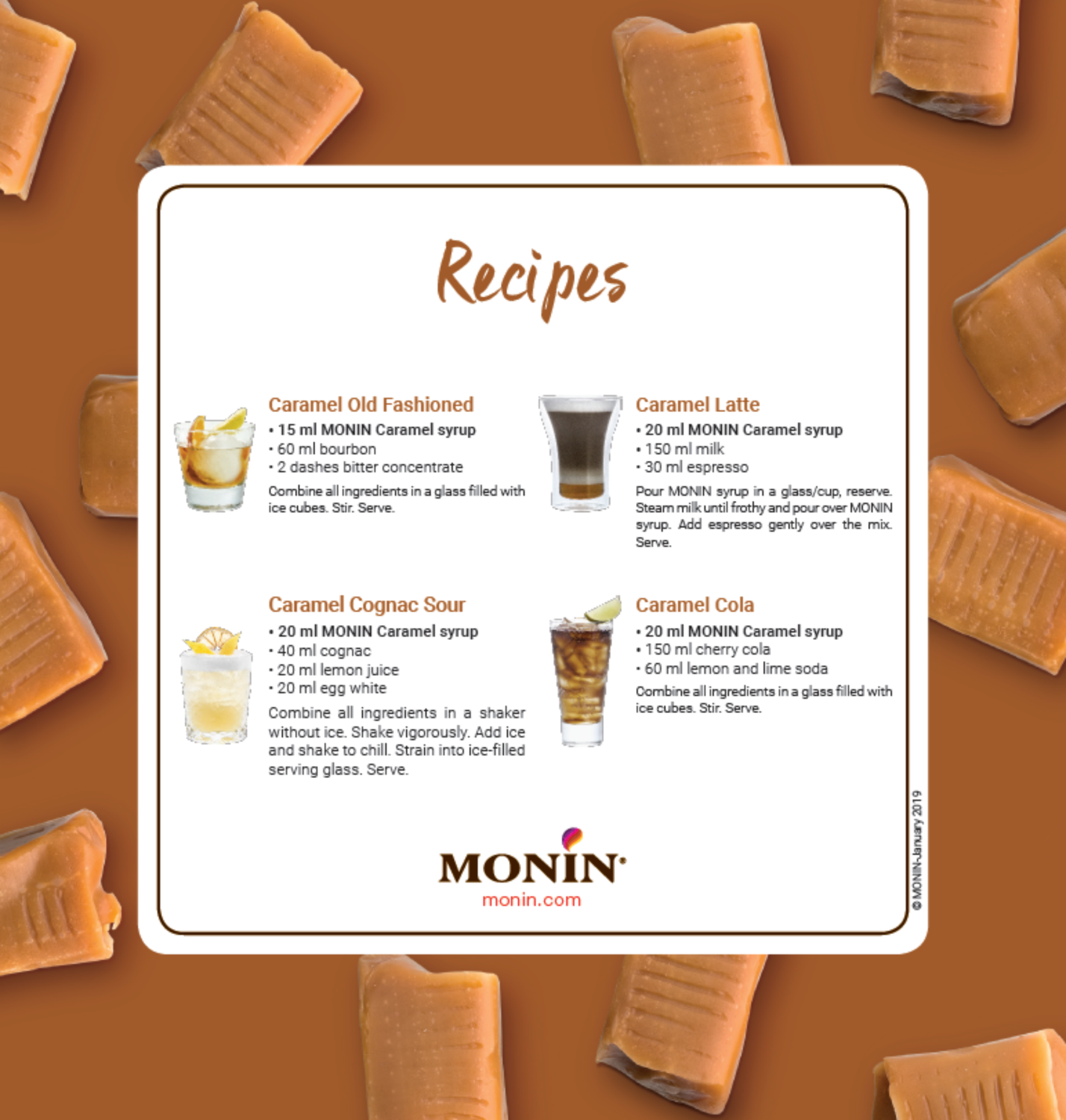Monin Caramel Syrup 700ml (Box of 6)