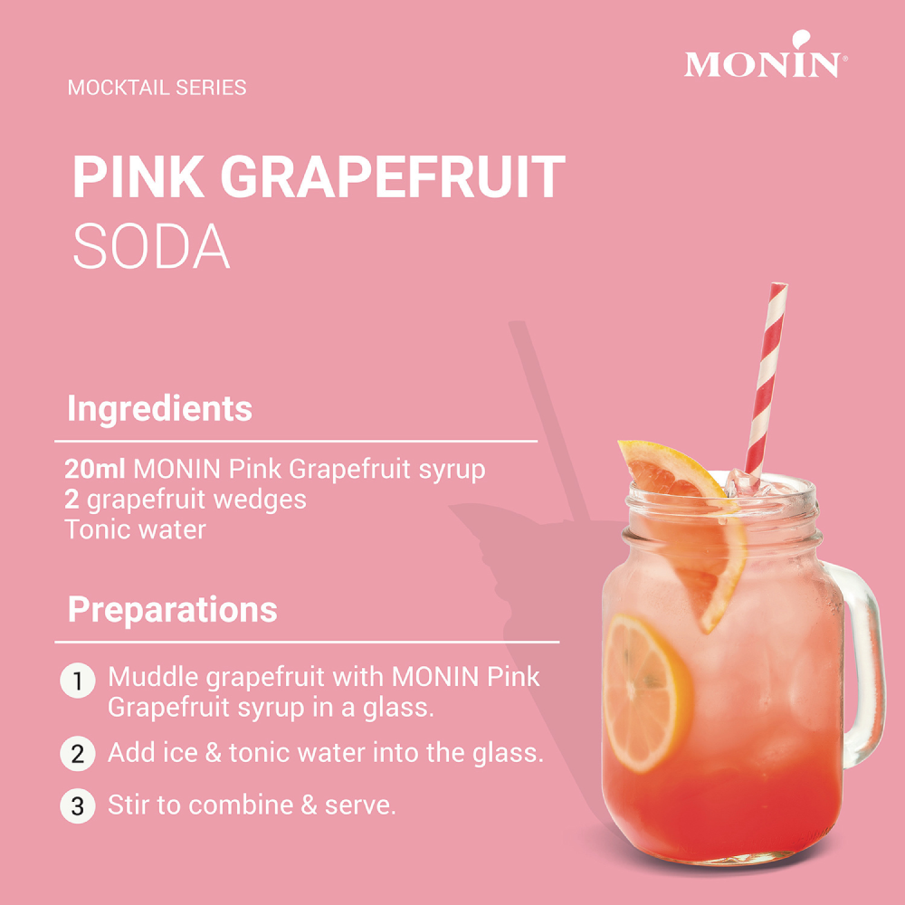 Monin Pink Grapefruit Syrup 700ml (Box of 6)