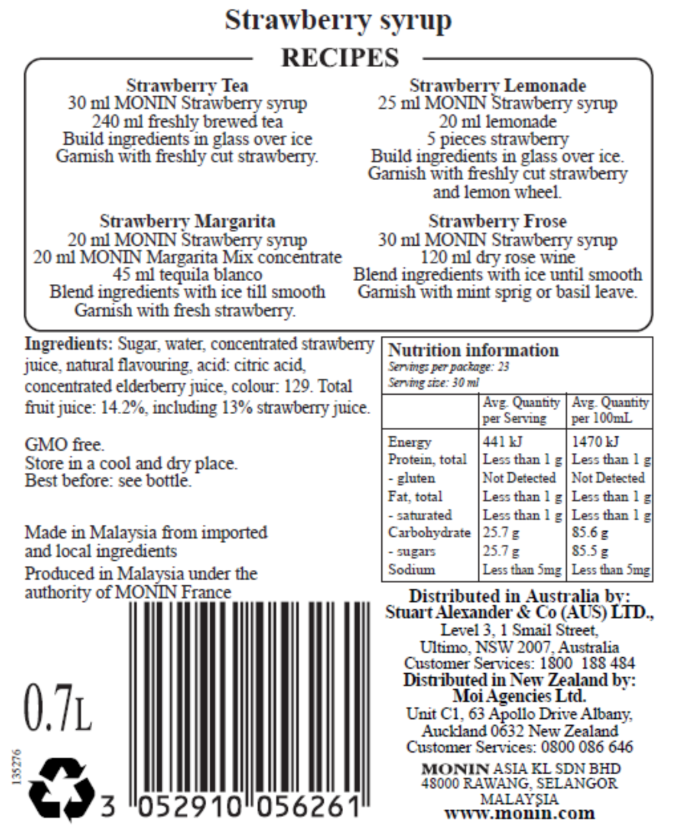 Monin Strawberry Syrup 700ml (Box of 6)