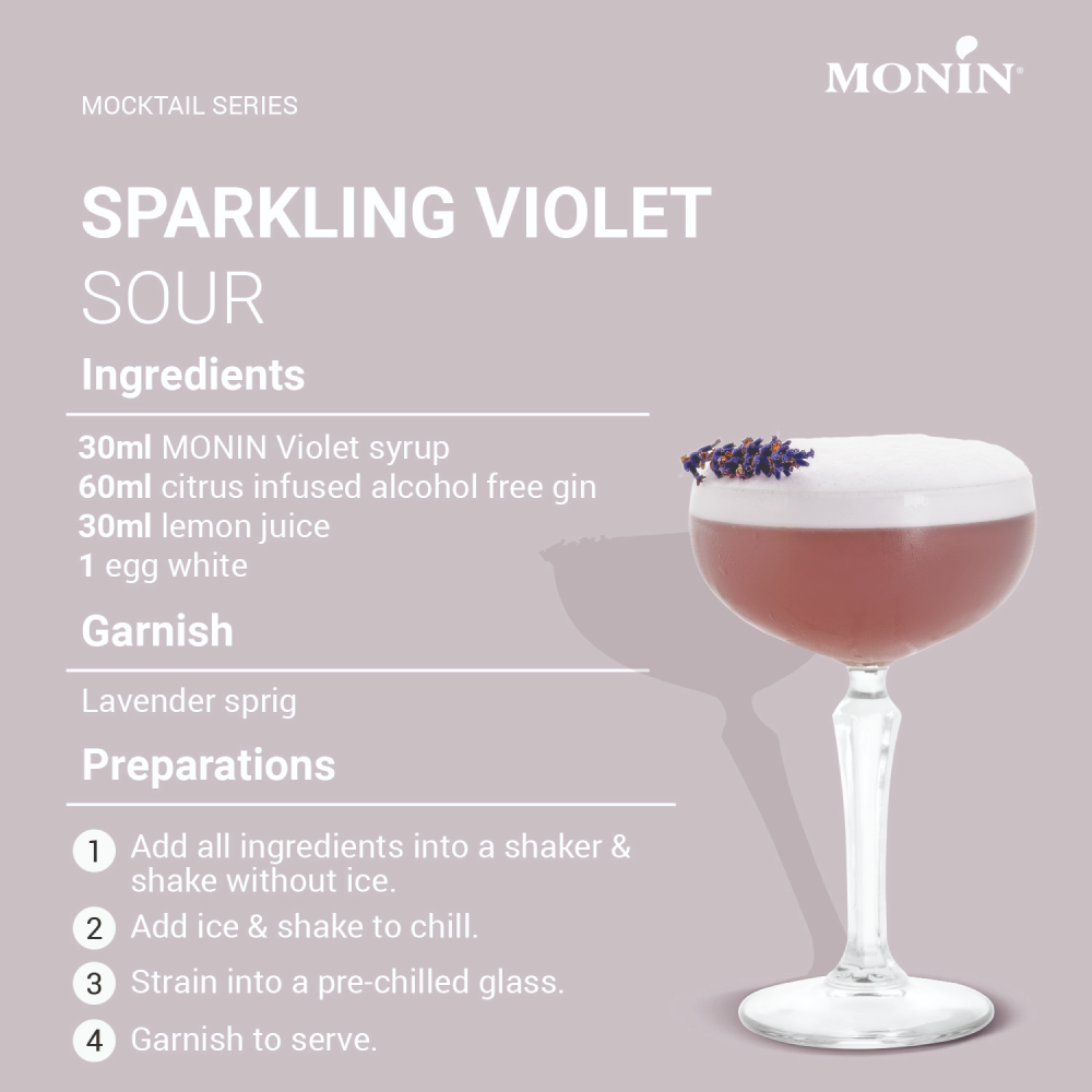 Monin Violet Syrup 700ml (Box of 6)