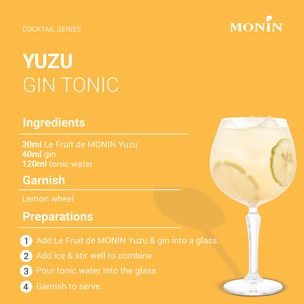 Monin Yuzu Puree 1L (Box of 4)