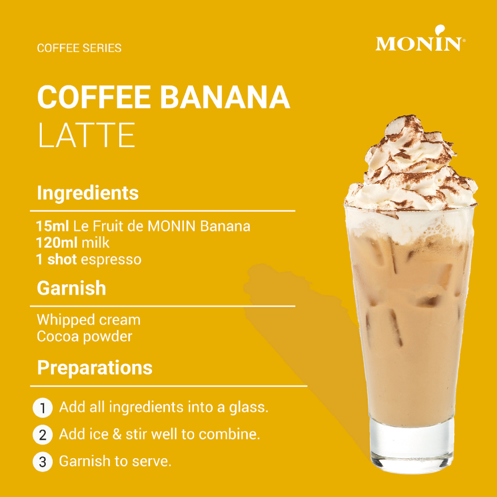 Monin Banana Puree 1L (Box of 4)