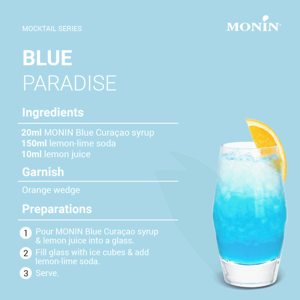 Monin Blue Curacao Syrup 700ml (Box of 6)