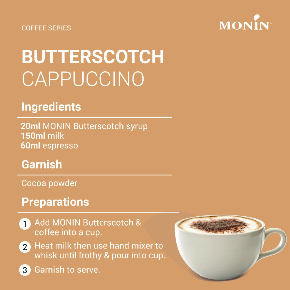 Monin Butterscotch Syrup 1L (Box of 4)