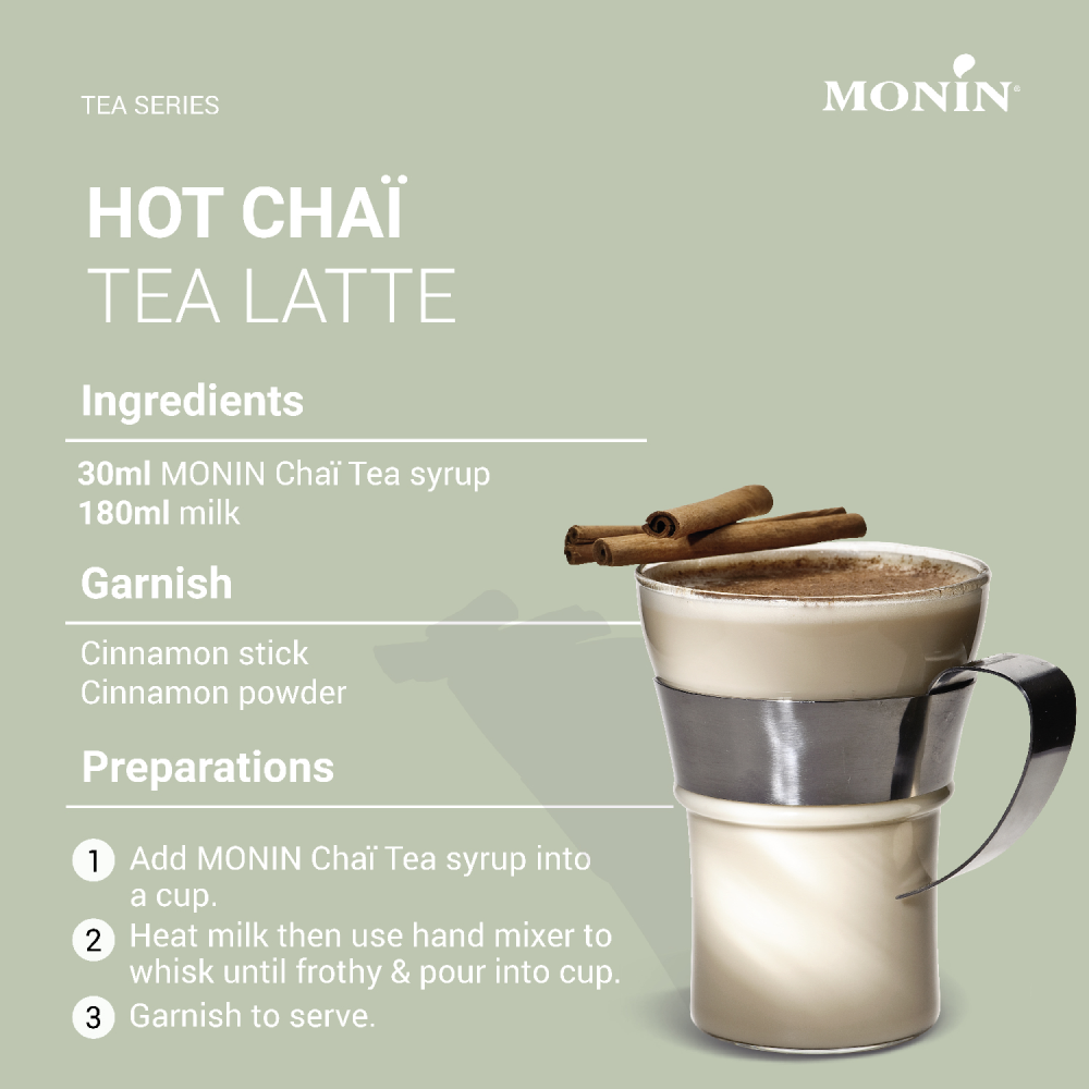 Monin Chai Tea Syrup 1L (Box of 4)
