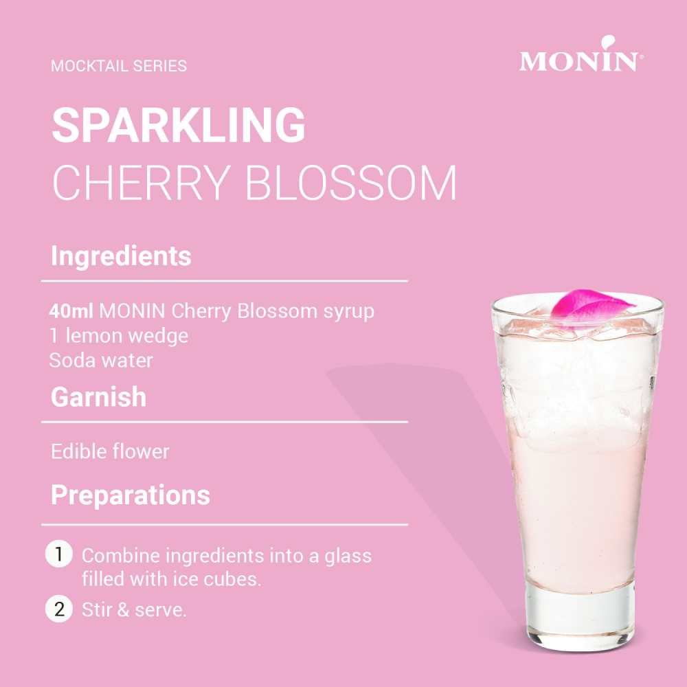 Monin Cherry Blossom Syrup 700ml (Box of 6)