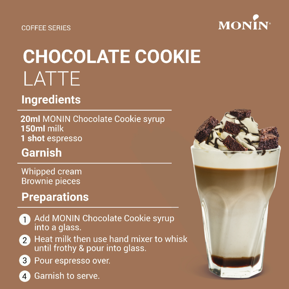 Monin Chocolate Cookie Syrup 700ml (Box of 6)