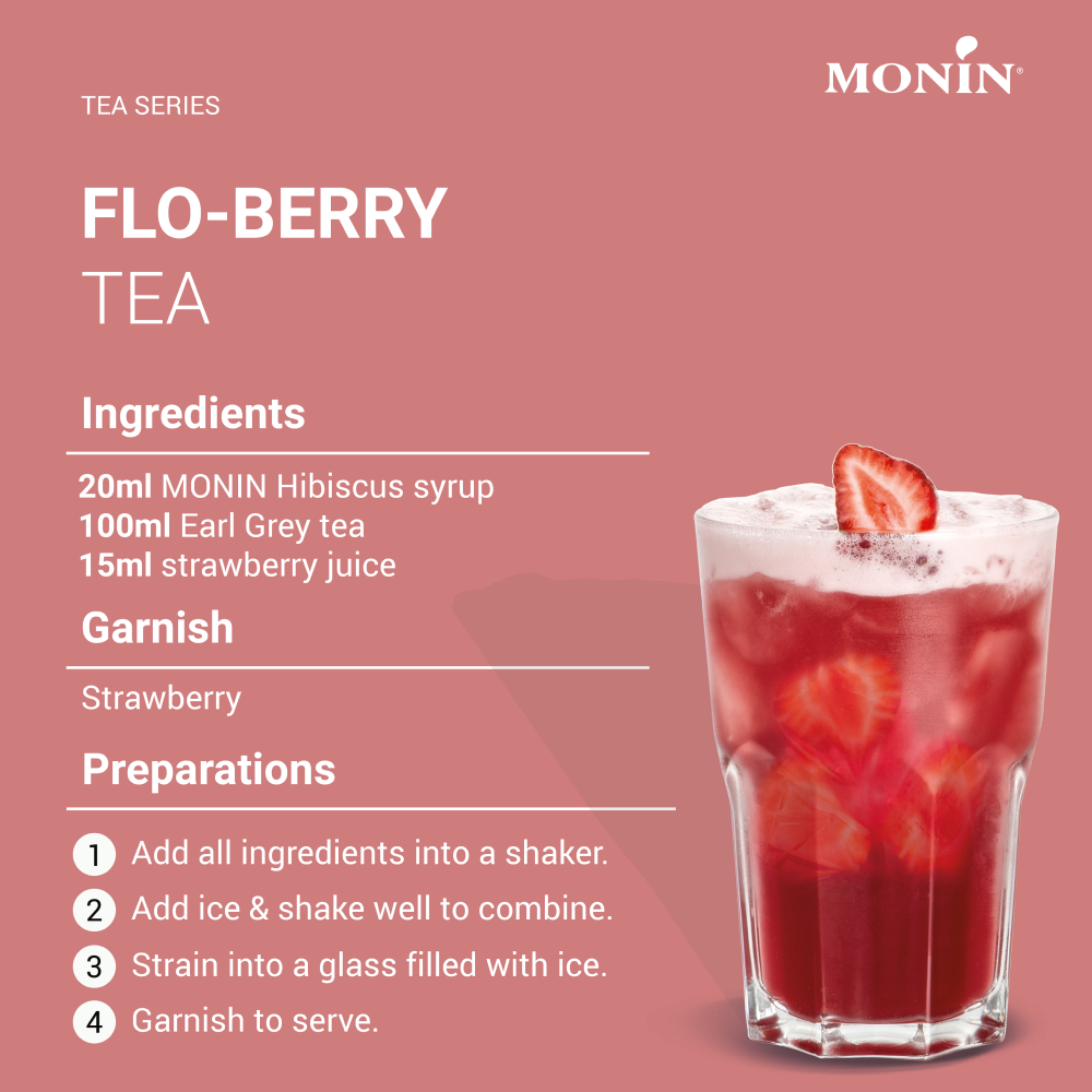 Monin Hibiscus Syrup 700ml (Box of 6)
