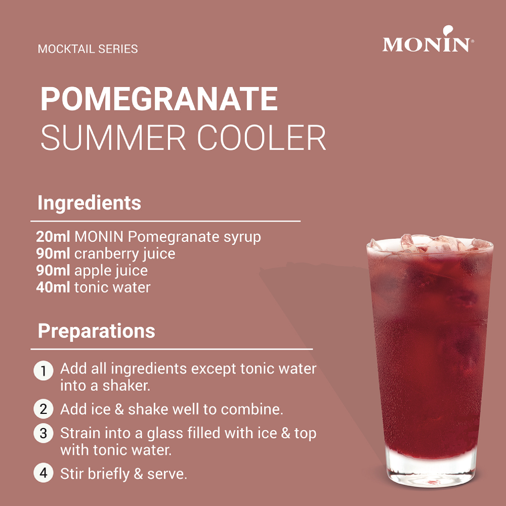 Monin Pomegranate Syrup 700ml (Box of 6)