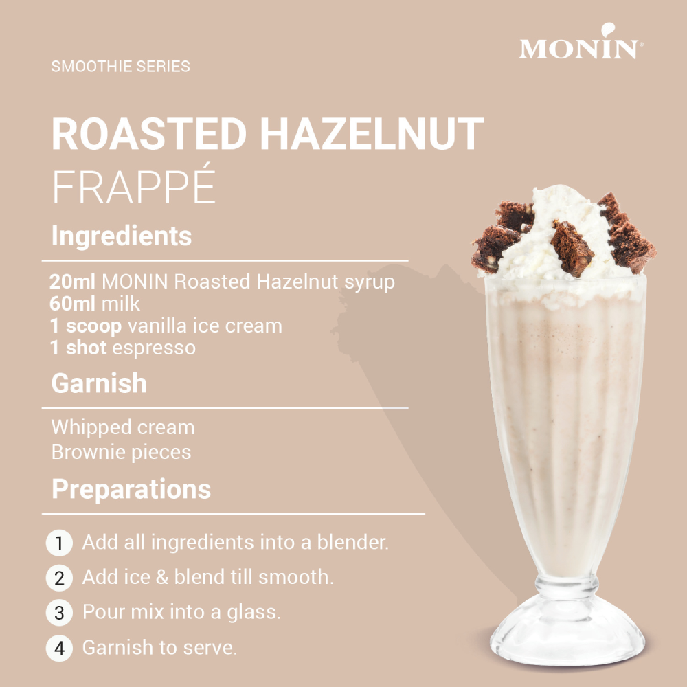 Monin Roasted Hazelnut Syrup 1L (Box of 4)