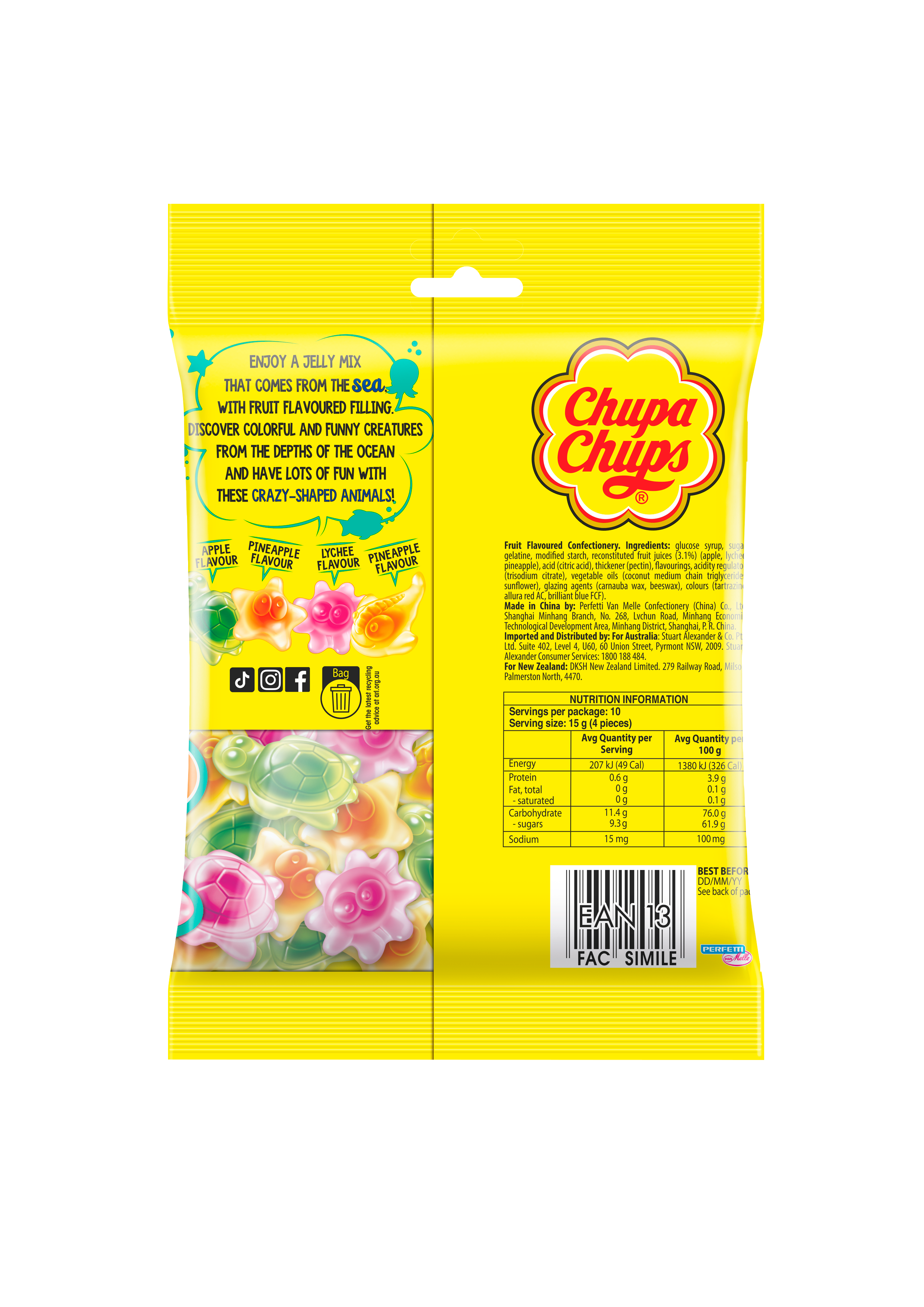 Chupa Chups Ocean Fun Mix 150g x 12