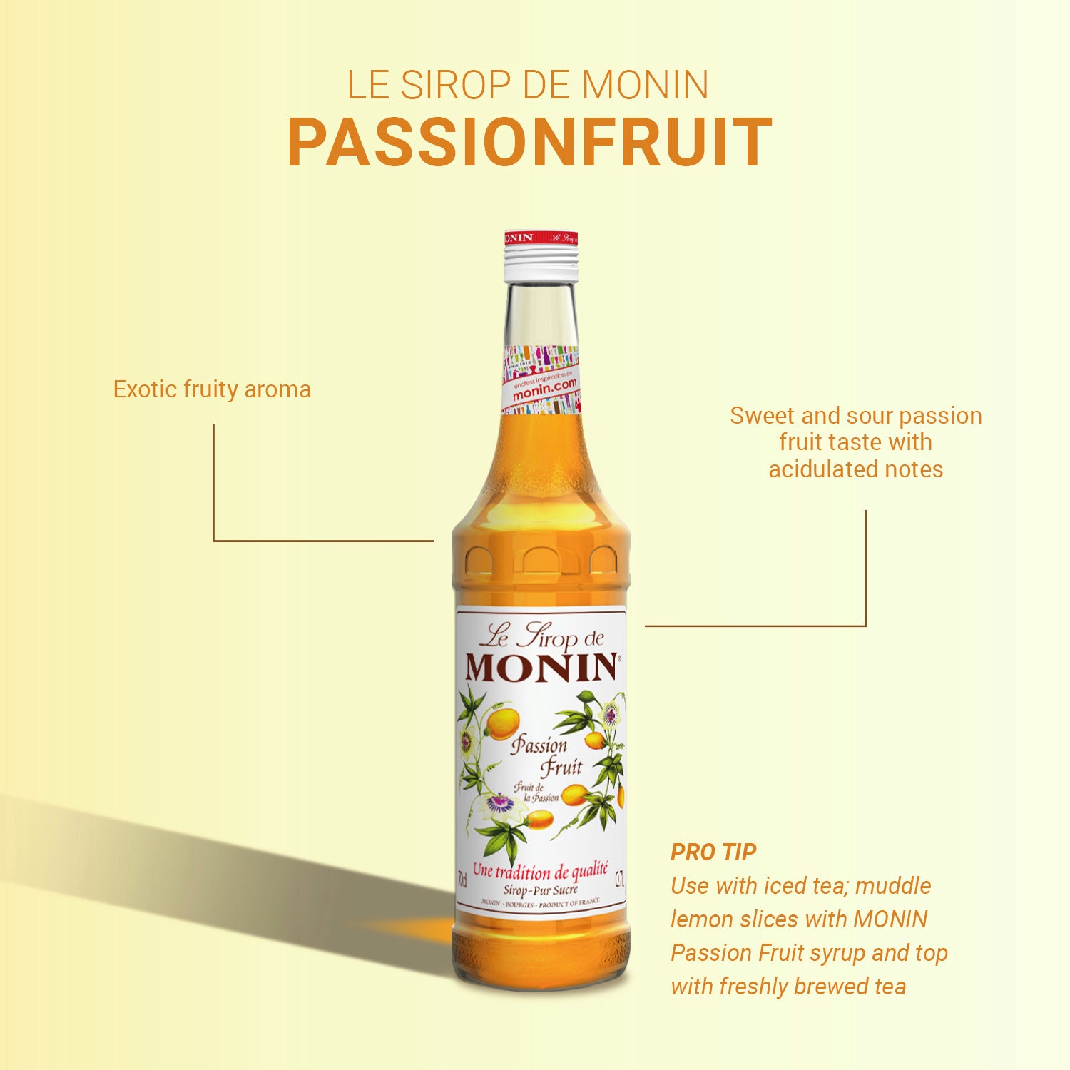 Monin Passion Fruit Syrup 700ml (Box of 6)