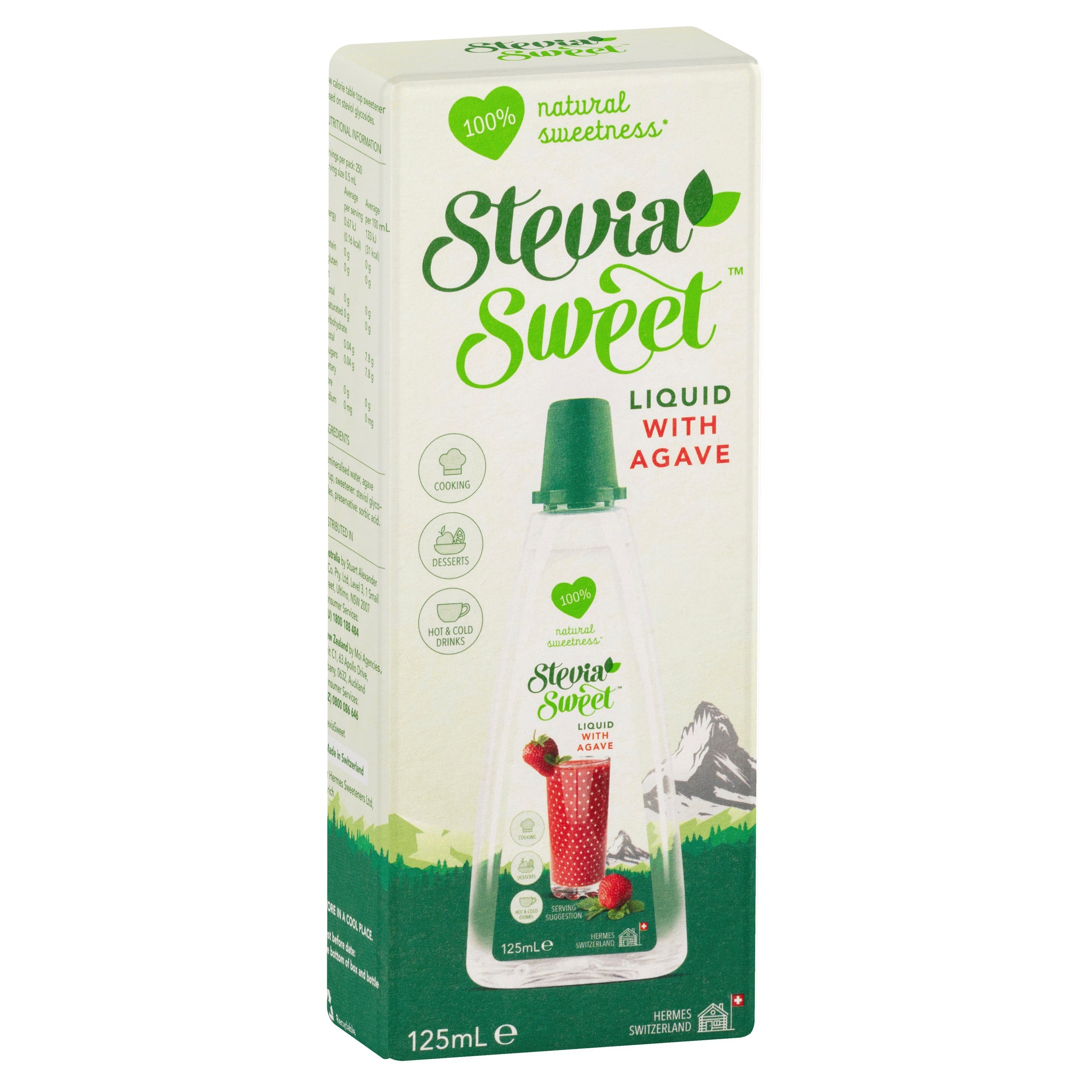 Stevia Sweet Liquid with Agave 125ml (Box of 6)