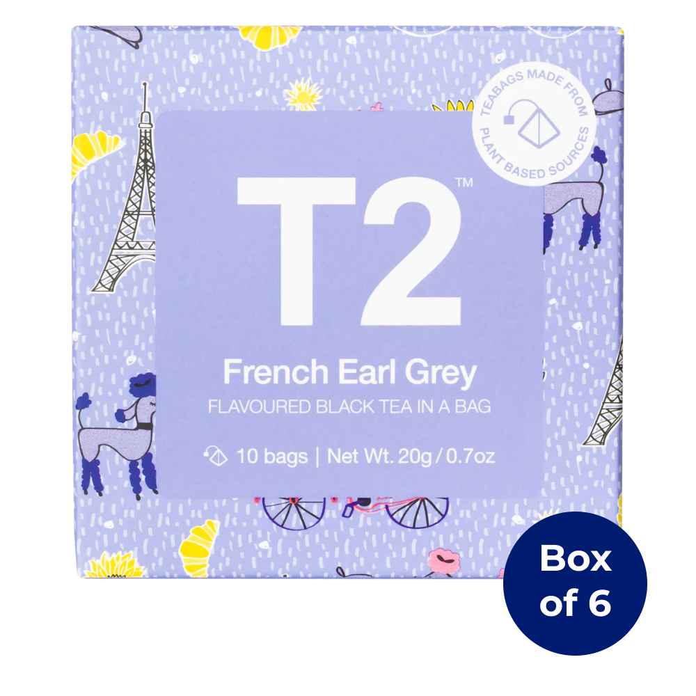 T2 French Earl Grey Teabag 10 Pack (Box of 6)
