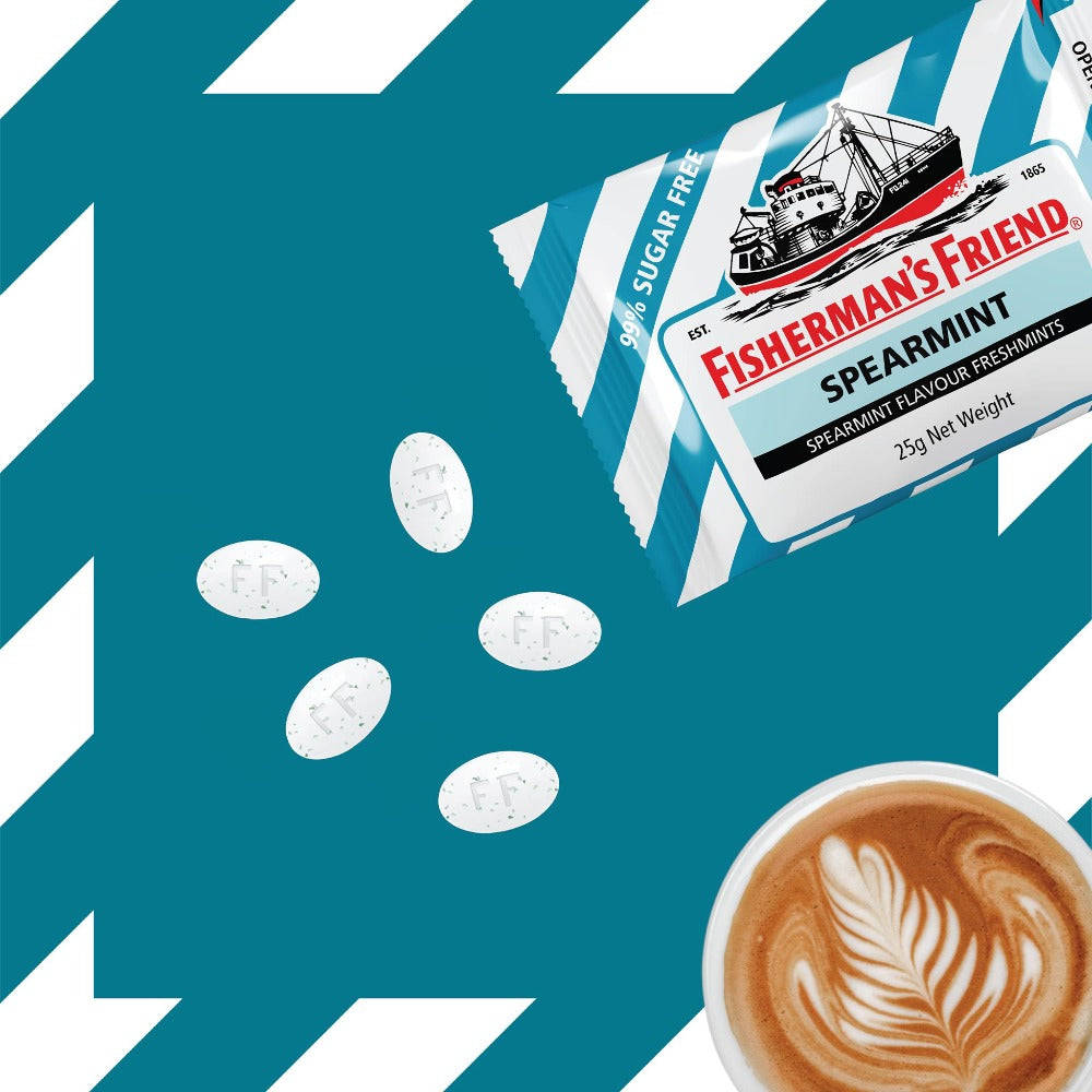 fresh spearmint flavor with Fisherman's Friend lozenges.