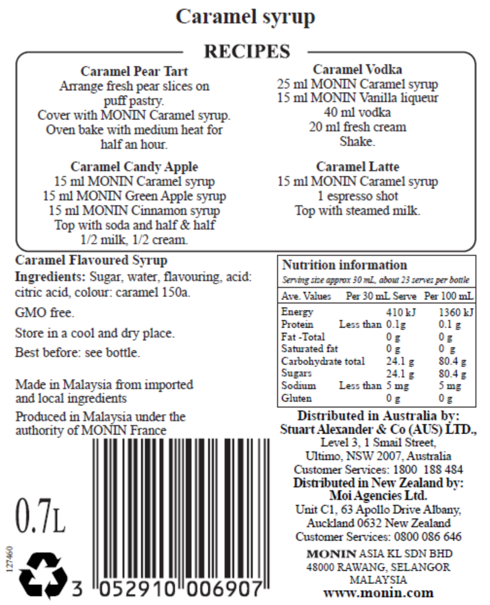 Monin Caramel Syrup 700ml (Box of 6)