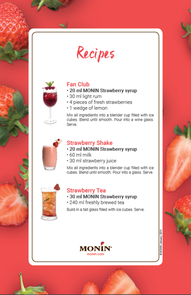Monin Strawberry Syrup 700ml (Box of 6)