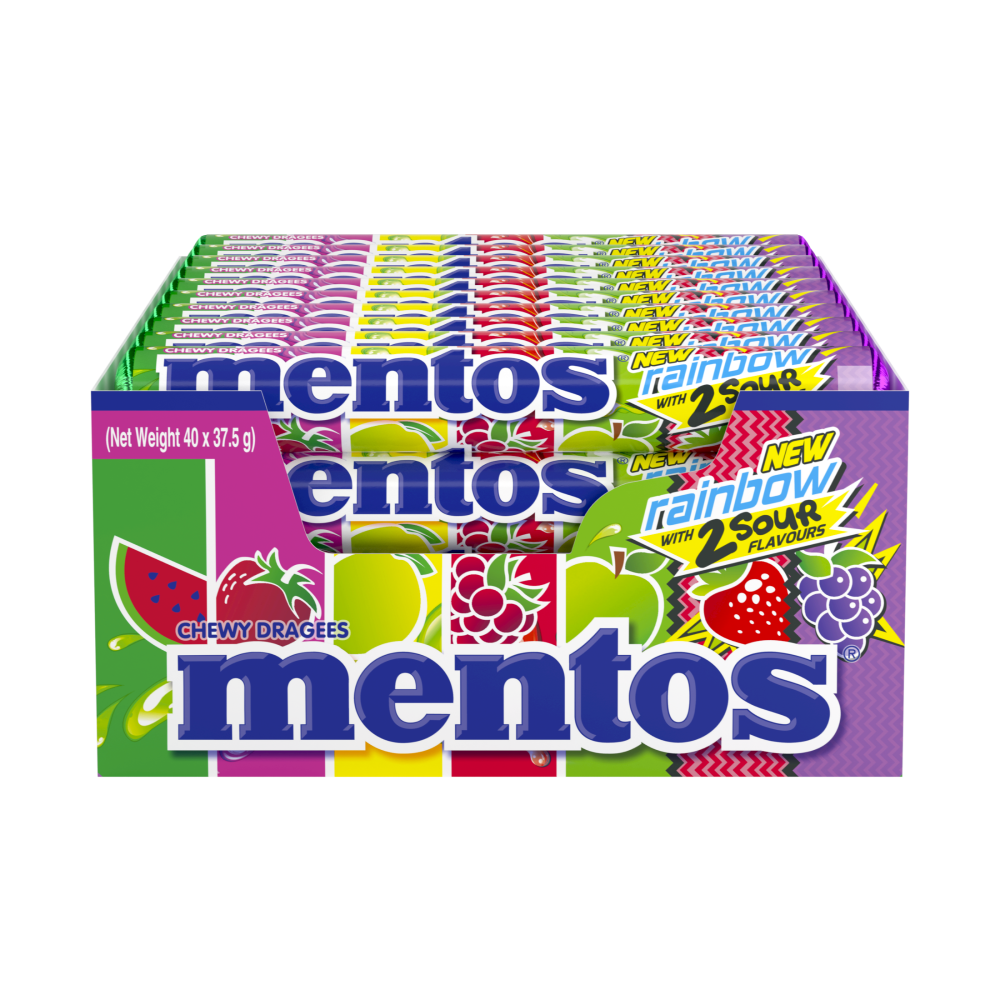 Mentos Rainbow Candy Roll, 40 Rolls