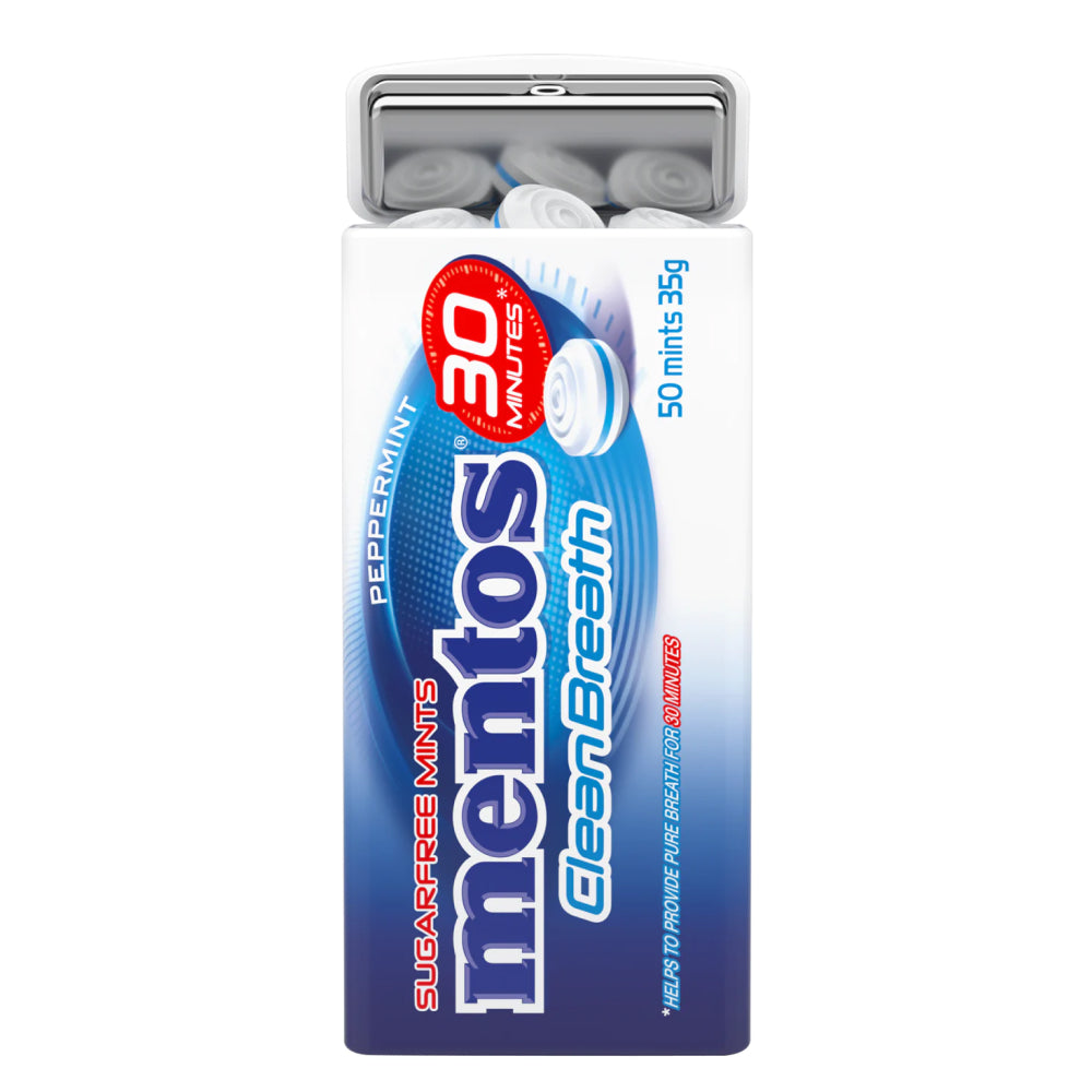 Mentos Clean Breath Mints Peppermint 35g (Box of 12)