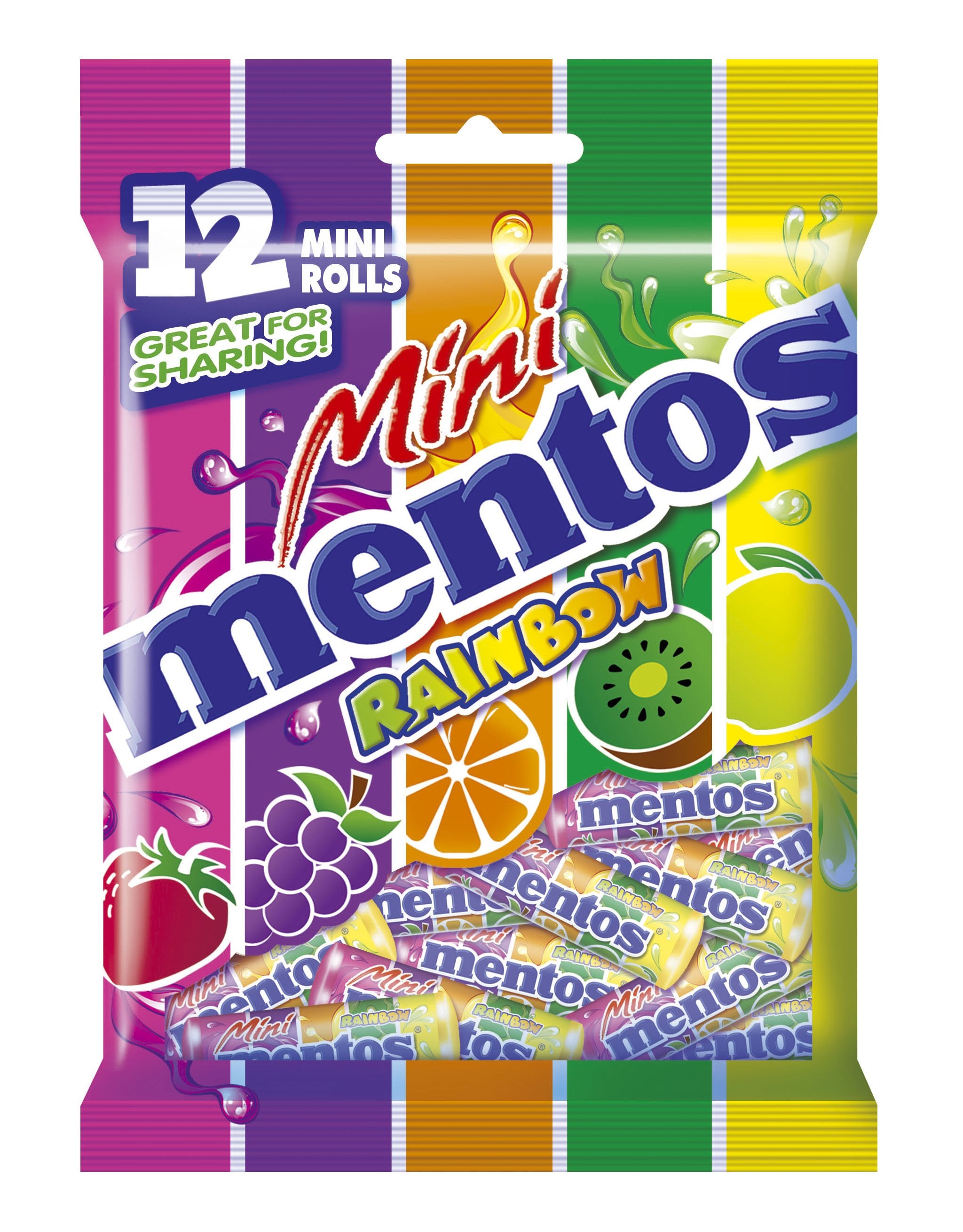 Mentos Mini Rainbow Bag 120g (Box of 11)