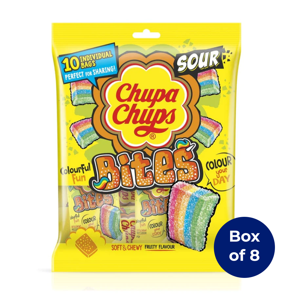 Chupa Chups Sour Bites Share 242g Bag (Box of 8)