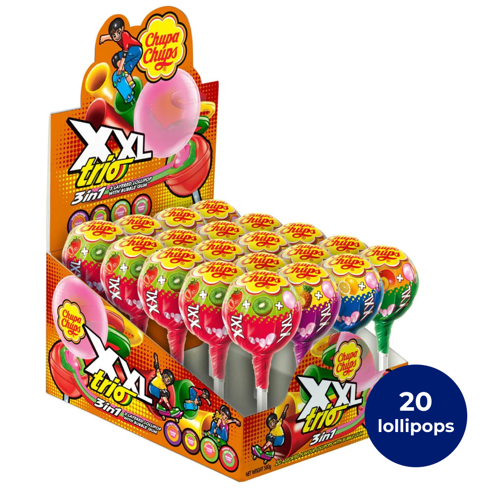 Chupa Chups XXL Trio, 20 Lollipops