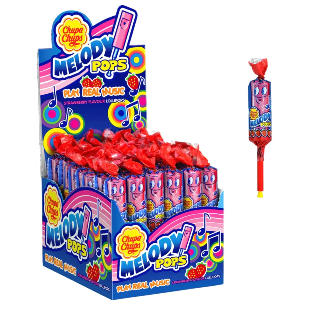 Chupa Chups Strawberry Melody Lollipops, 48 Lollipops